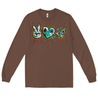 Chestnut peace love freebird Long Sleeve Tee - texasbilliewilder