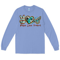 Colony Blue peace love freebird Long Sleeve Tee - texasbilliewilder