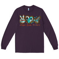 Plum peace love freebird Long Sleeve Tee - texasbilliewilder