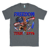 Charcoal Heather freedom born to be free tour 1776 Classic Tee - texasbilliewilder