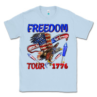 Dusty Blue freedom born to be free tour 1776 Classic Tee - texasbilliewilder