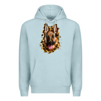 Blue Mist german shepherd leopard background Premium Hoodie - Jasminsmagicworld