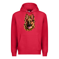 Cardinal german shepherd leopard background Premium Hoodie - Jasminsmagicworld