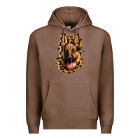 Chestnut german shepherd leopard background Premium Hoodie - Jasminsmagicworld