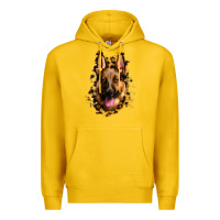Lemon german shepherd leopard background Premium Hoodie - Jasminsmagicworld