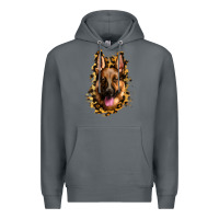 Rock german shepherd leopard background Premium Hoodie - Jasminsmagicworld
