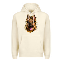 Sandshell german shepherd leopard background Premium Hoodie - Jasminsmagicworld