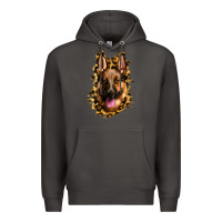 Smoke german shepherd leopard background Premium Hoodie - Jasminsmagicworld