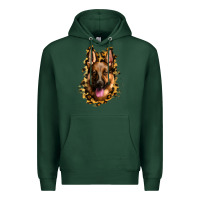 Sports Green german shepherd leopard background Premium Hoodie - Jasminsmagicworld
