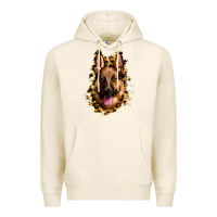 Tofu german shepherd leopard background Premium Hoodie - Jasminsmagicworld