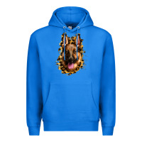 True Royal german shepherd leopard background Premium Hoodie - Jasminsmagicworld