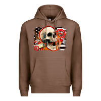 Chestnut firefighter skull Premium Hoodie - AdoDesignShop