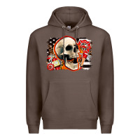 Coffee firefighter skull Premium Hoodie - AdoDesignShop
