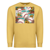 Antique Gold baseball leopard sunflower Premium Sweatshirt - JahusDesignShop