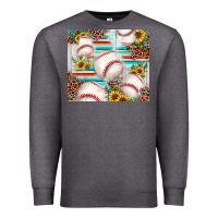 Charcoal Heather baseball leopard sunflower Premium Sweatshirt - JahusDesignShop