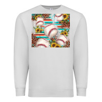 Dove Grey baseball leopard sunflower Premium Sweatshirt - JahusDesignShop