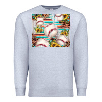 Heather Grey baseball leopard sunflower Premium Sweatshirt - JahusDesignShop