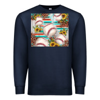 Navy baseball leopard sunflower Premium Sweatshirt - JahusDesignShop