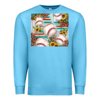 Ocean Blue baseball leopard sunflower Premium Sweatshirt - JahusDesignShop