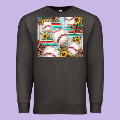 Baseball Leopard Sunflower Premium Sweatshirt Designed By Jahusdesignshop