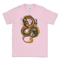 Bubblegum Pink green and yellow dragon Classic Tee - RanaPortraitStore