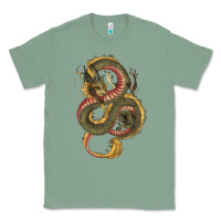 Sage green and yellow dragon Classic Tee - RanaPortraitStore