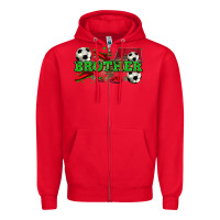 Red brother soccer Zipper Hoodie - Zillion Design Studio