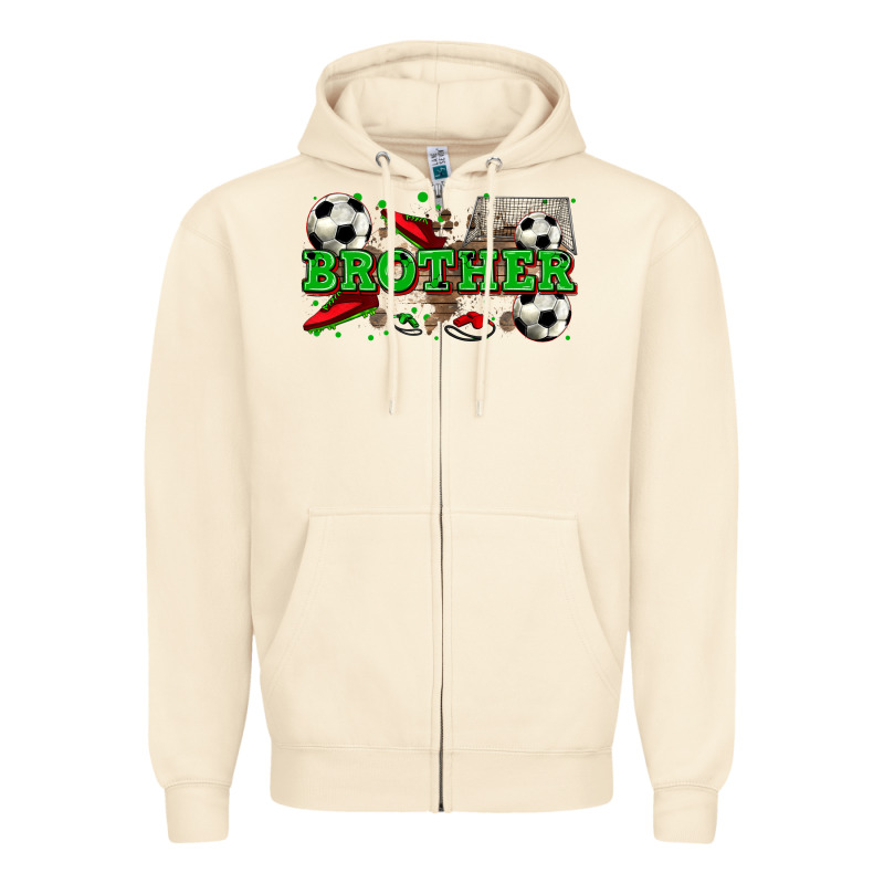 Brother Soccer Zipper Hoodie by Zillion Design Studio | Teevron