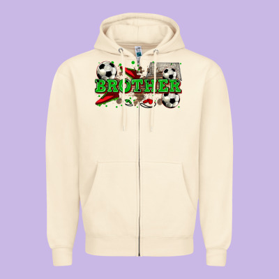 Brother Soccer Zipper Hoodie Designed By Zillion Design Studio