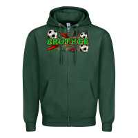 Sports Green brother soccer Zipper Hoodie - Zillion Design Studio