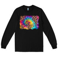 Black leopard tie dye background Long Sleeve Tee - Zillion Design Studio