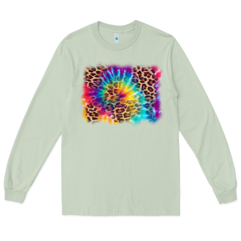 Leopard Tie Dye Background Long Sleeve Tee by Zillion Design Studio | Teevron