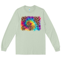 Matcha leopard tie dye background Long Sleeve Tee - Zillion Design Studio