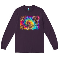 Plum leopard tie dye background Long Sleeve Tee - Zillion Design Studio