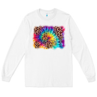 White leopard tie dye background Long Sleeve Tee - Zillion Design Studio
