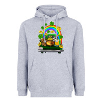 Heather Grey st patricks shamrock gold beer truck Heavyweight Hoodie - FaDigitalArtStudio