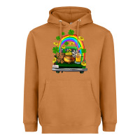 Meerkat st patricks shamrock gold beer truck Heavyweight Hoodie - FaDigitalArtStudio