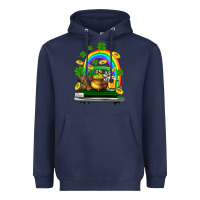 Navy st patricks shamrock gold beer truck Heavyweight Hoodie - FaDigitalArtStudio