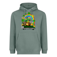 Sage st patricks shamrock gold beer truck Heavyweight Hoodie - FaDigitalArtStudio