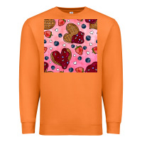Carrot valentines day waffles seamless pattern Premium Sweatshirt - BundleAndBundleShop