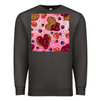 Smoke valentines day waffles seamless pattern Premium Sweatshirt - BundleAndBundleShop