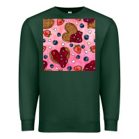 Sports Green valentines day waffles seamless pattern Premium Sweatshirt - BundleAndBundleShop