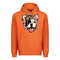 Carrot french bulldog floral Premium Hoodie - Jasminsmagicworld