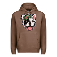 Chestnut french bulldog floral Premium Hoodie - Jasminsmagicworld