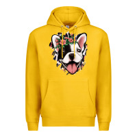 Lemon french bulldog floral Premium Hoodie - Jasminsmagicworld
