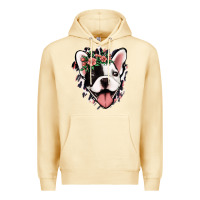 Pina Colada french bulldog floral Premium Hoodie - Jasminsmagicworld