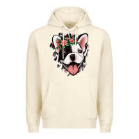 Sandshell french bulldog floral Premium Hoodie - Jasminsmagicworld