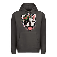 Smoke french bulldog floral Premium Hoodie - Jasminsmagicworld