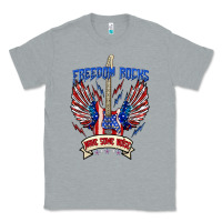 Heather Grey freedom rocks make some noise Classic Tee - texasbilliewilder