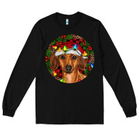 Black Christmas Dachshund Long Sleeve Tee - RanaPortraitStore